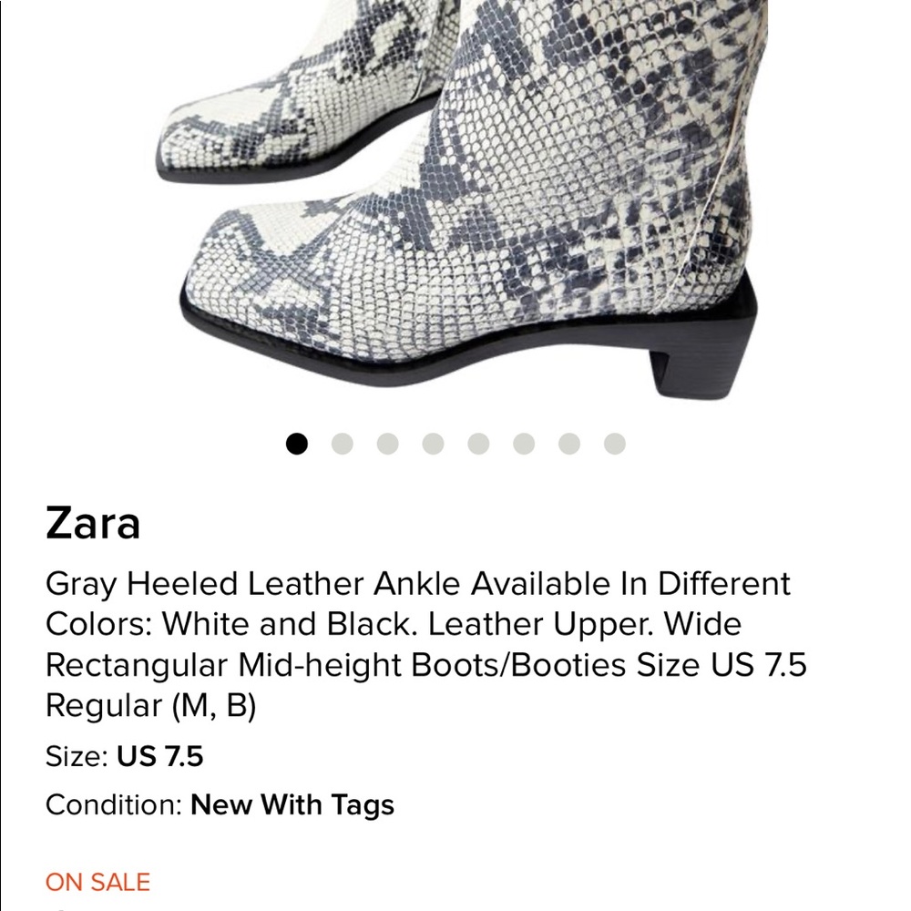 Zara booties python embossed - Picture 8 of 14